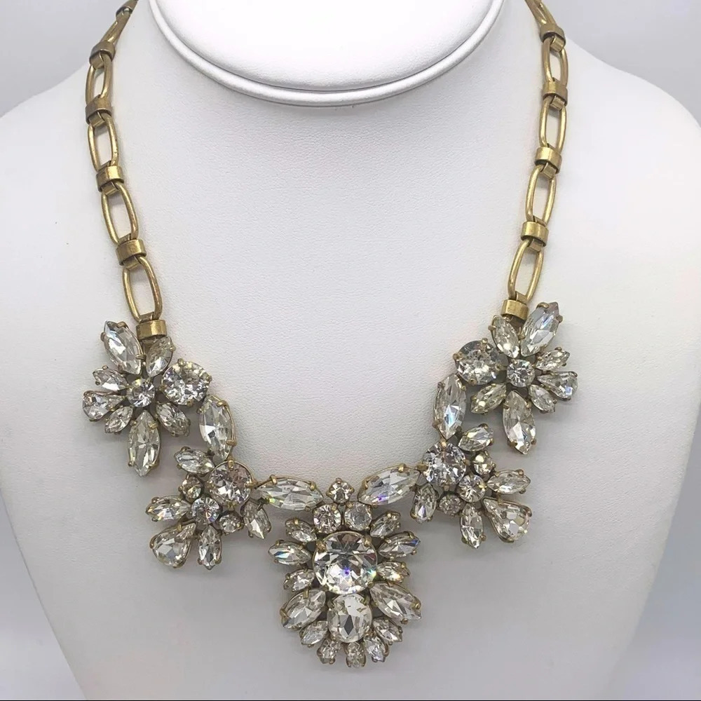 J. Crew Jeweled Cluster Necklace